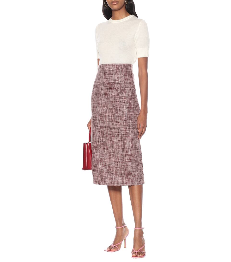 Wool blend midi skirt Clearance