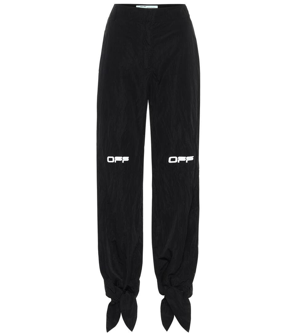 off white black track pants