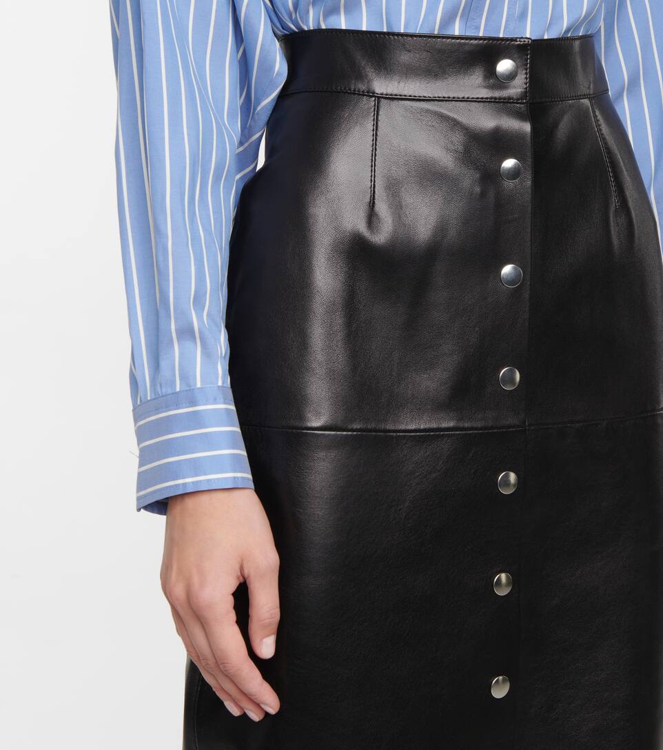 leather midi skirt
