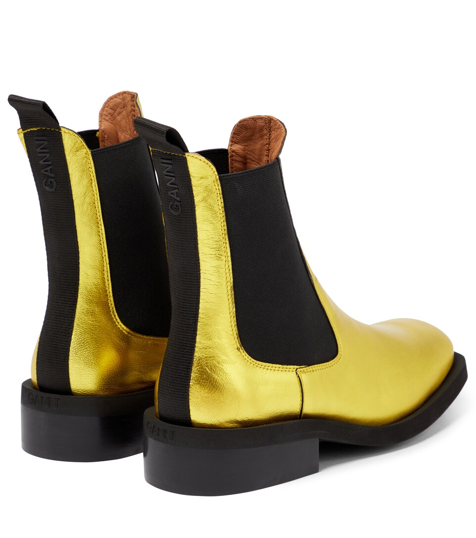 metallic chelsea boot