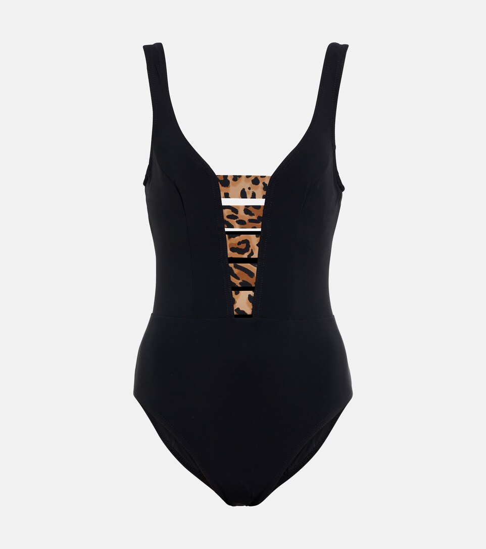 karla colletto leopard one piece