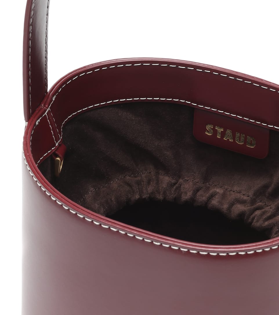 STAUD BISSETT LEATHER BUCKET BAG,P00391900