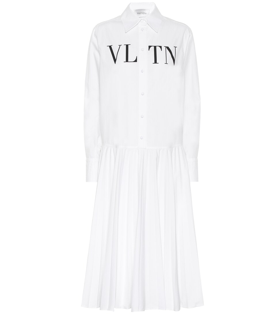 Vltn Cotton Shirt Dress Valentino Mytheresa Women loose t shirts home short shirt mini dresses tops. valentino vltn cotton shirt dress