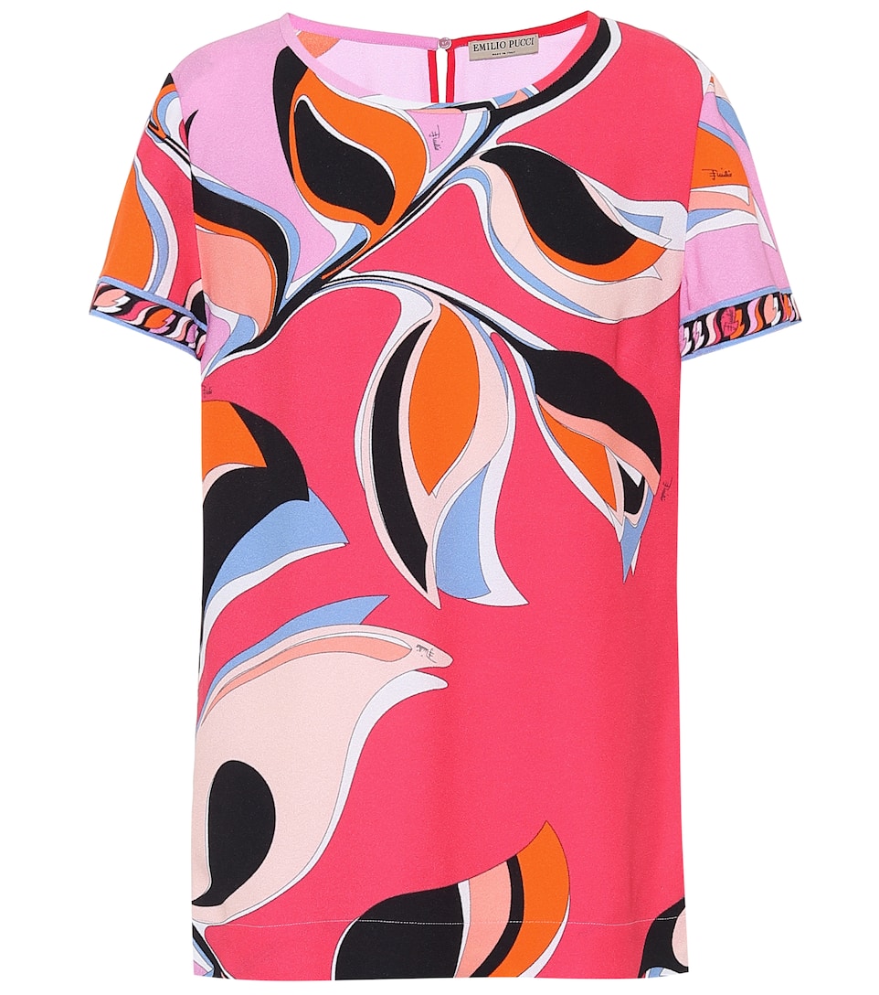 Click to view more detailed imagery on our partner's website Emilio Pucci Abstract Print Top In Pink