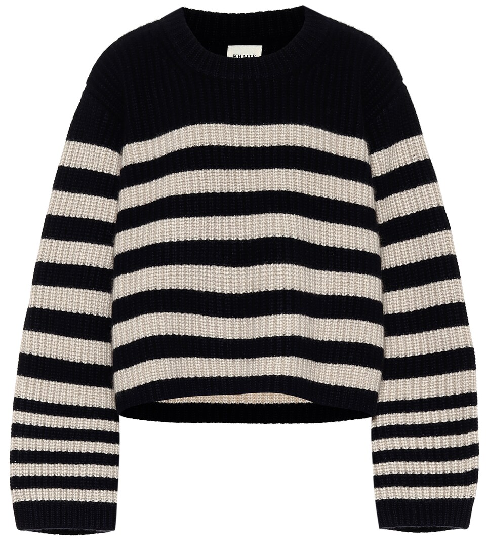 Khaite Dotty Cropped-hem Striped 