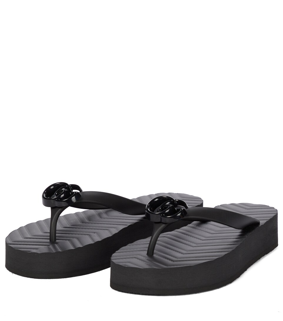 Gucci - GG rubber platform sandals 