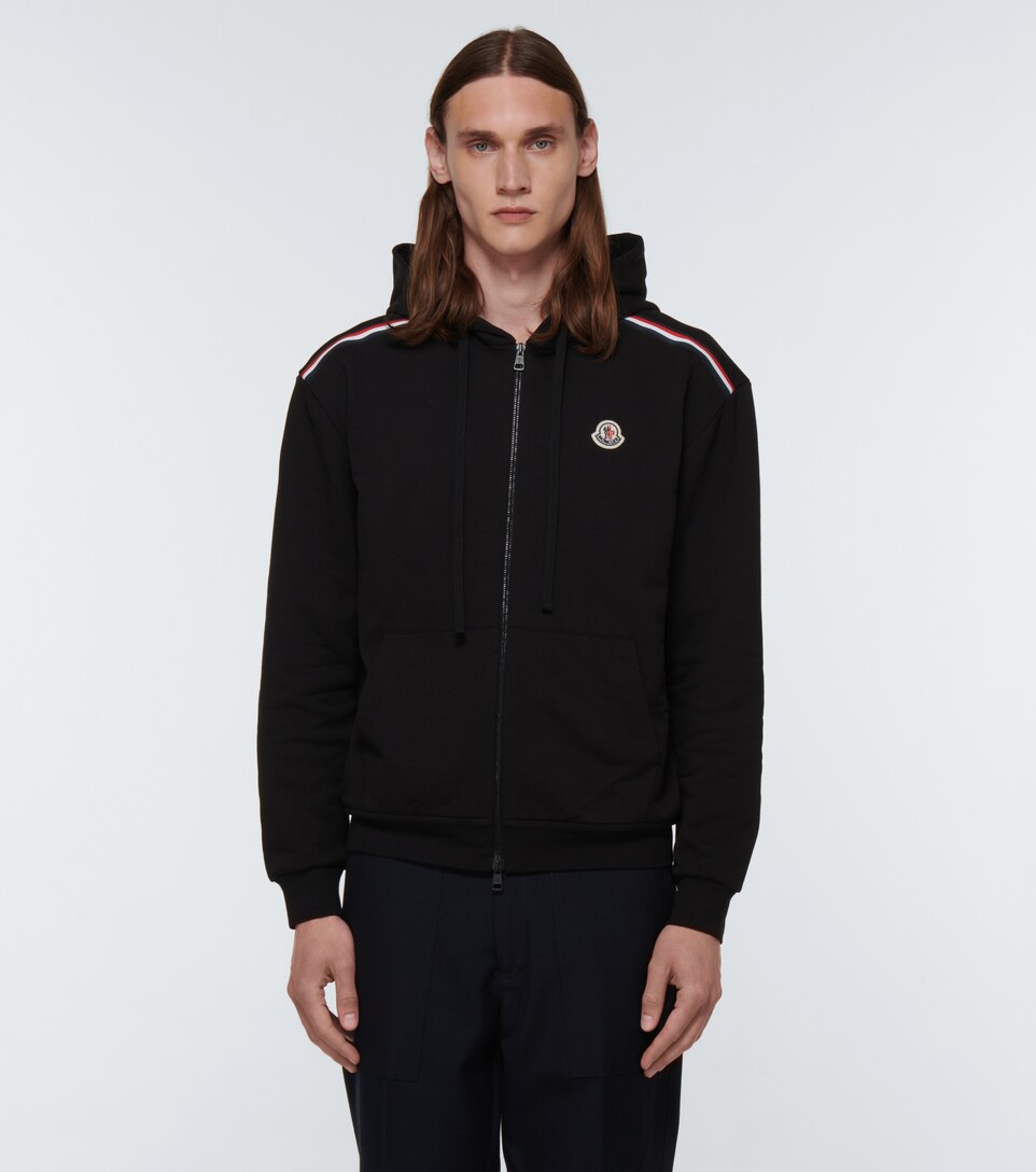 Moncler - Felpa in cotone con zip e cappuccio | Mytheresa