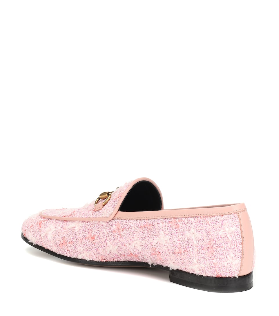 GUCCI JORDAAN TWEED LOAFERS