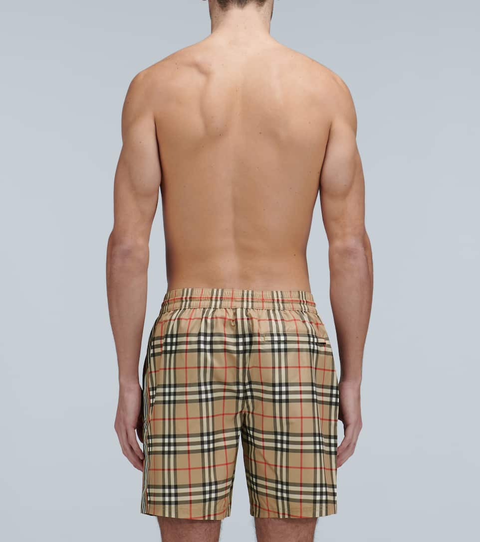 BURBERRY Classic check-printed swim shorts,P00433244