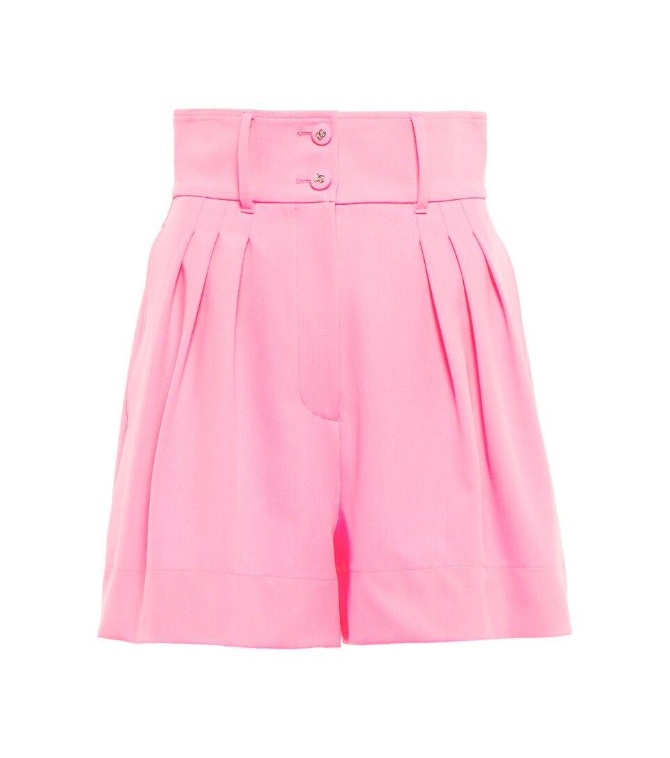 High-rise pleated shorts 