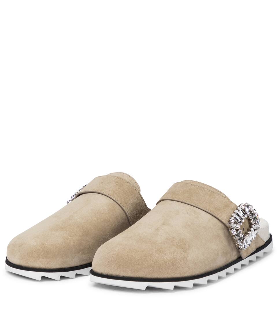 Roger Vivier - Slidy Viv' suede slippers | Mytheresa