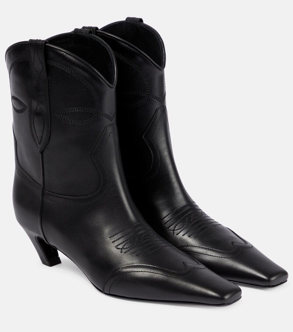 Khaite - Dallas leather ankle boots 