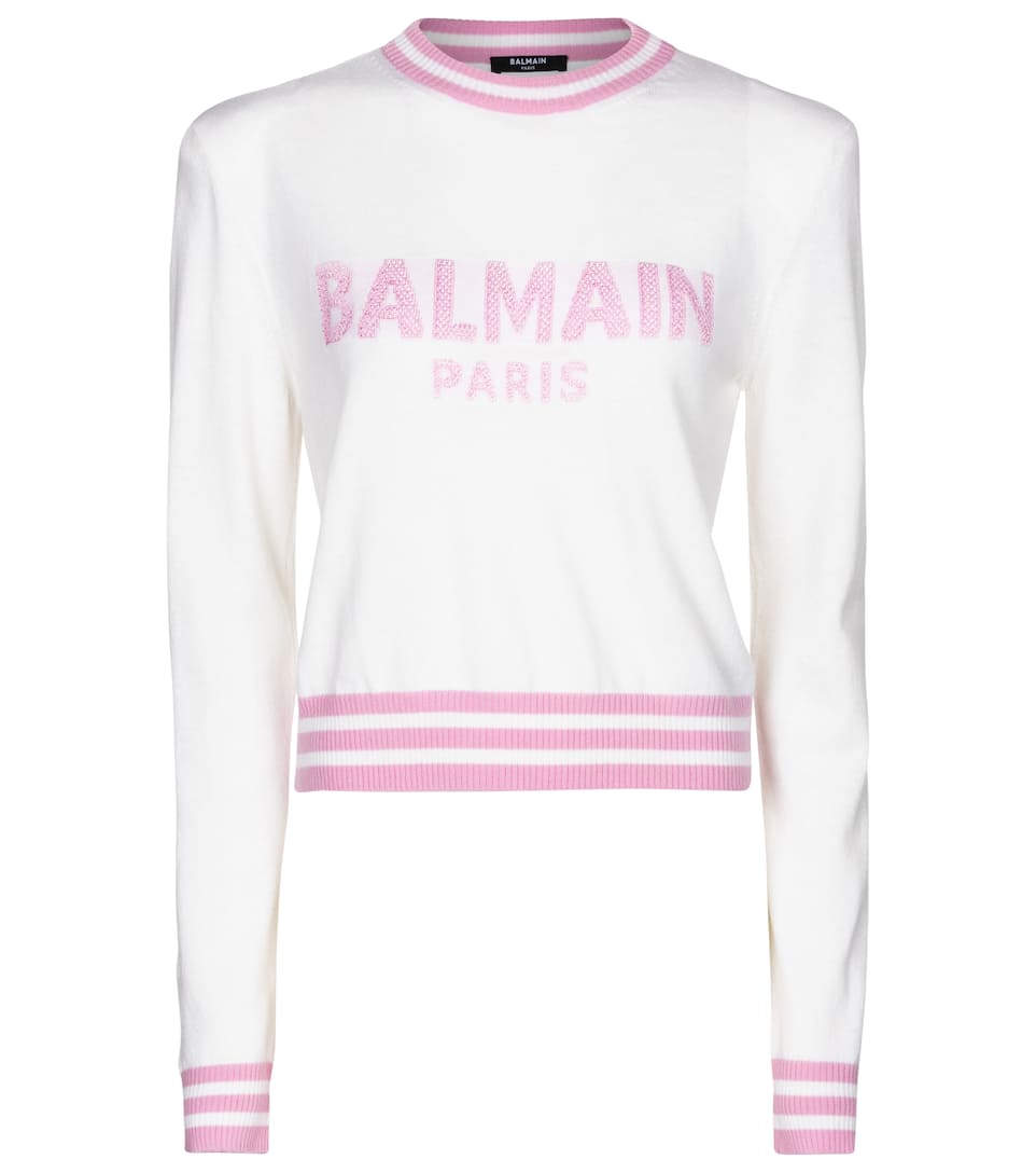 Logo Wool Blend Sweater | Balmain Mytheresa Balmain Logo wool blend sweater | Mytheresa