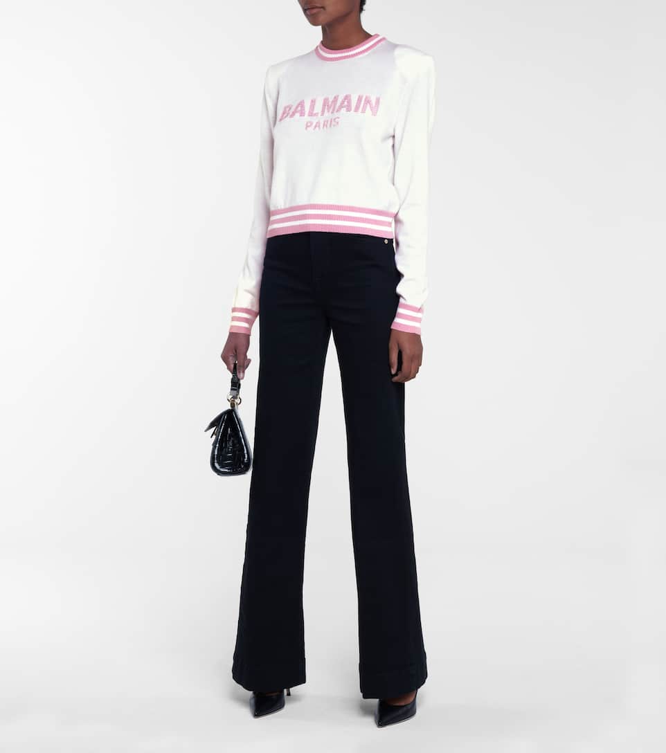 Logo Wool Blend Sweater | Balmain Mytheresa Balmain Logo wool blend sweater | Mytheresa