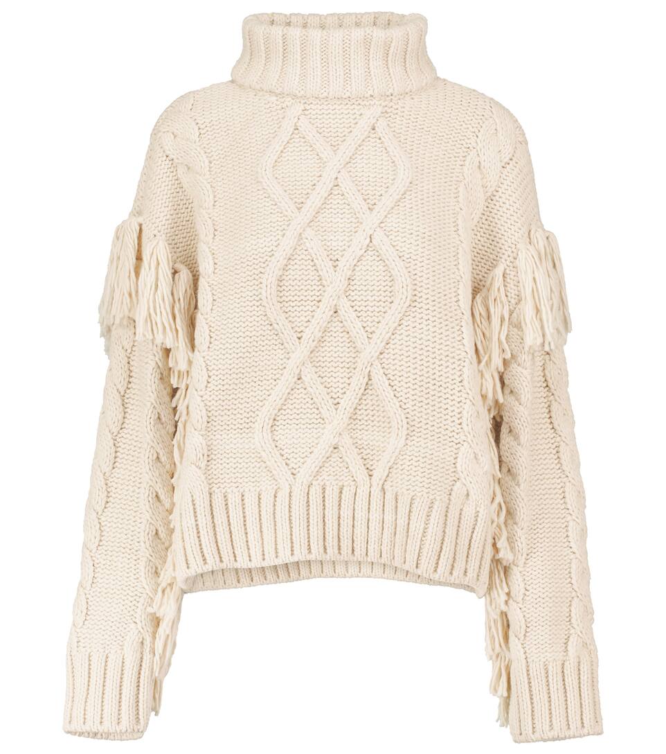 cream knit turtleneck sweater