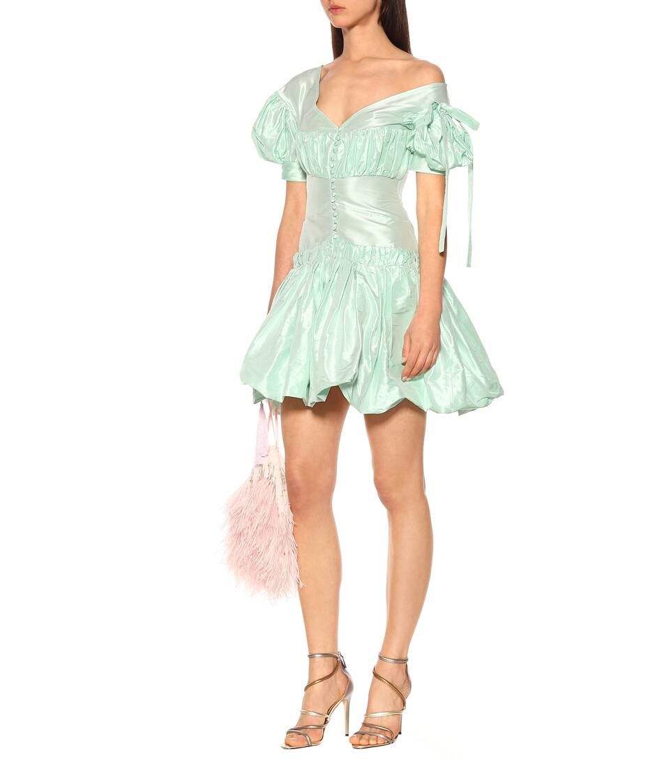 Janine In Preen Thornton Taffetà Miniabito Bregazzi By Di Seta POwk0X8n