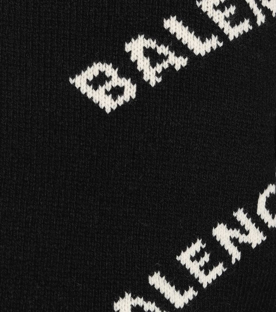 Logo Intarsia Wool Sweater Balenciaga Mytheresa