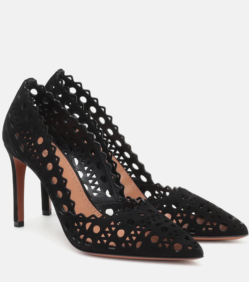 Alaïa - Laser-cut suede pumps | Mytheresa