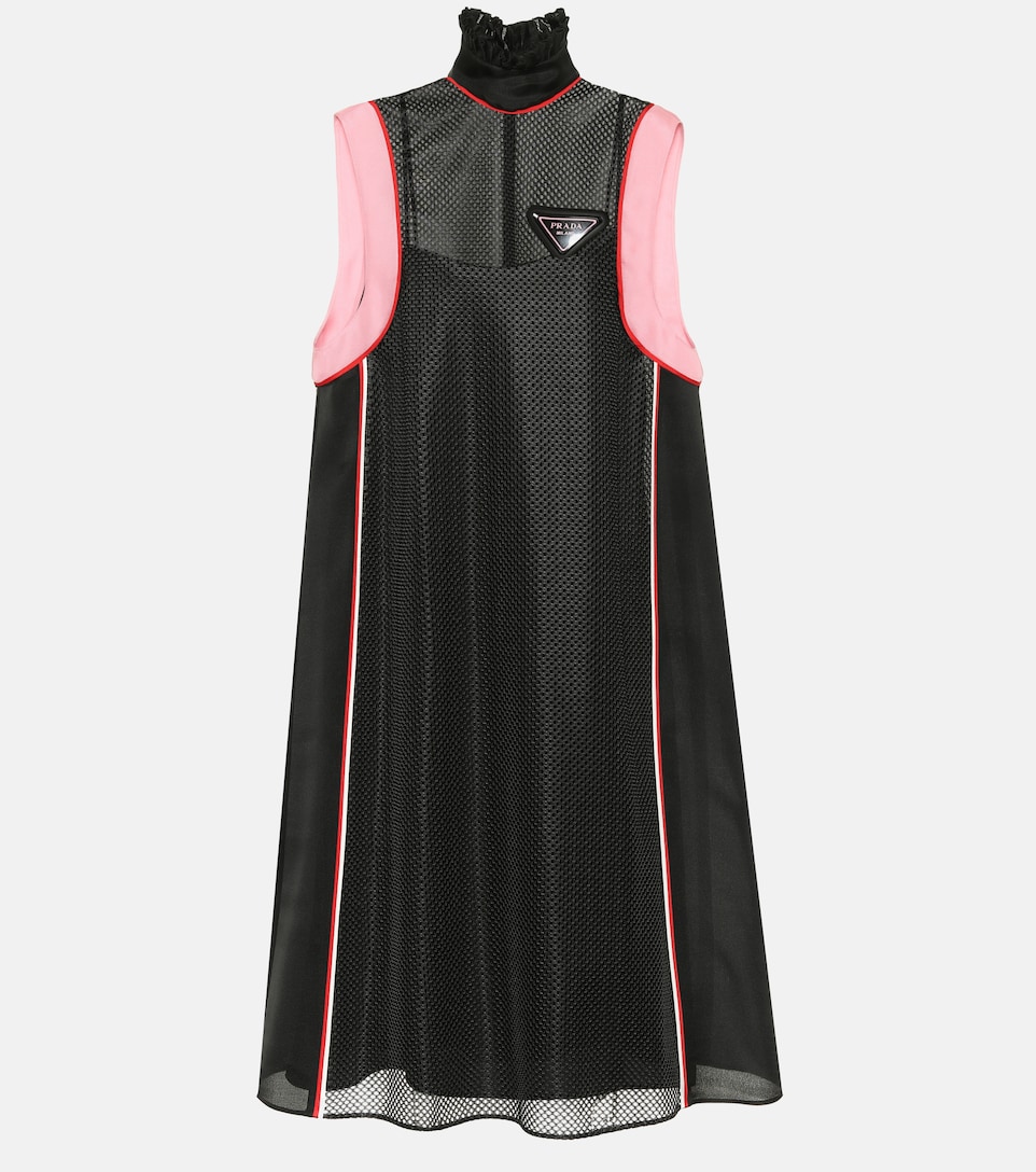 Prada - Mesh midi dress | Mytheresa