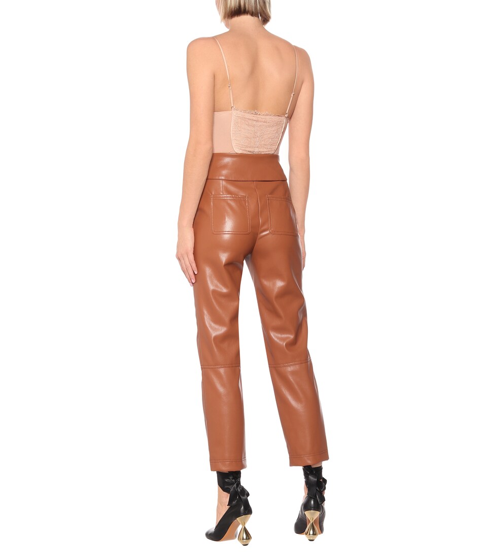 High-Rise Faux-Leather Pants | Jonathan 