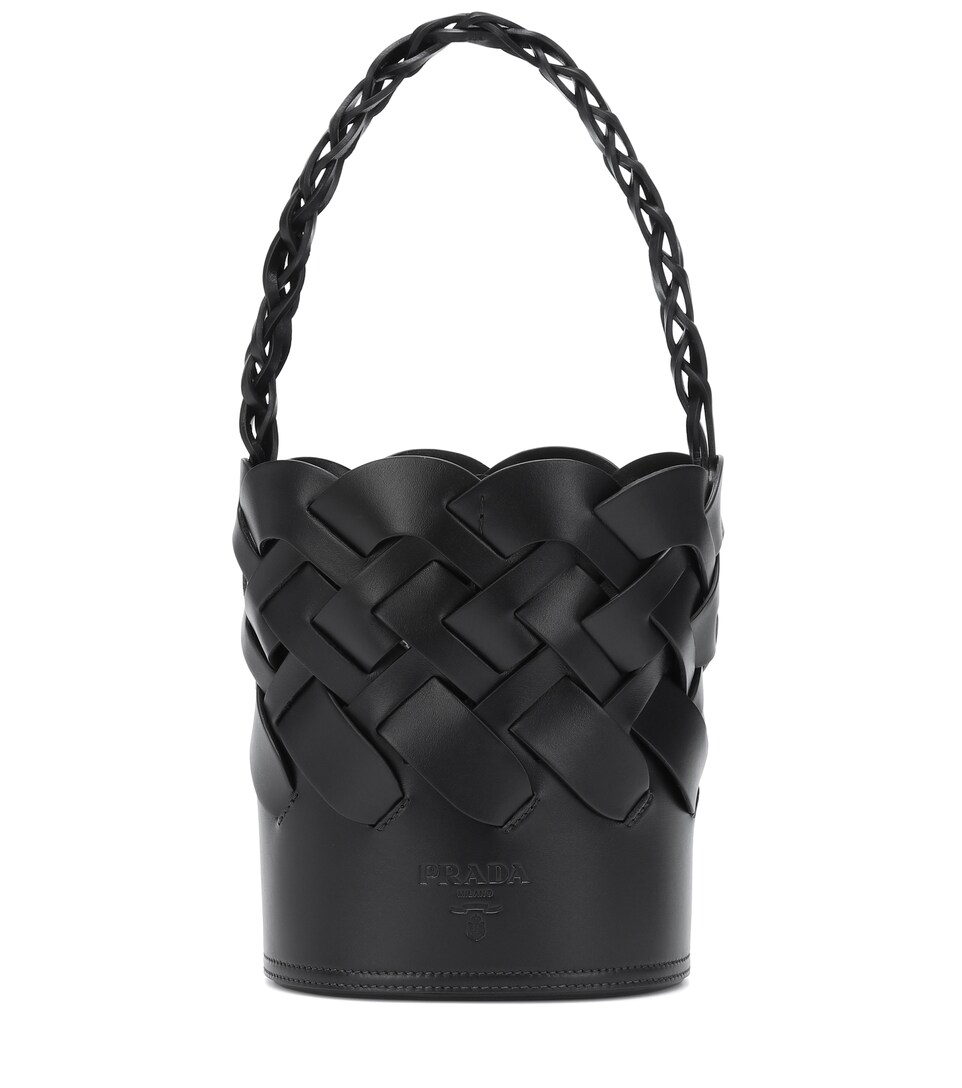 prada leather bucket