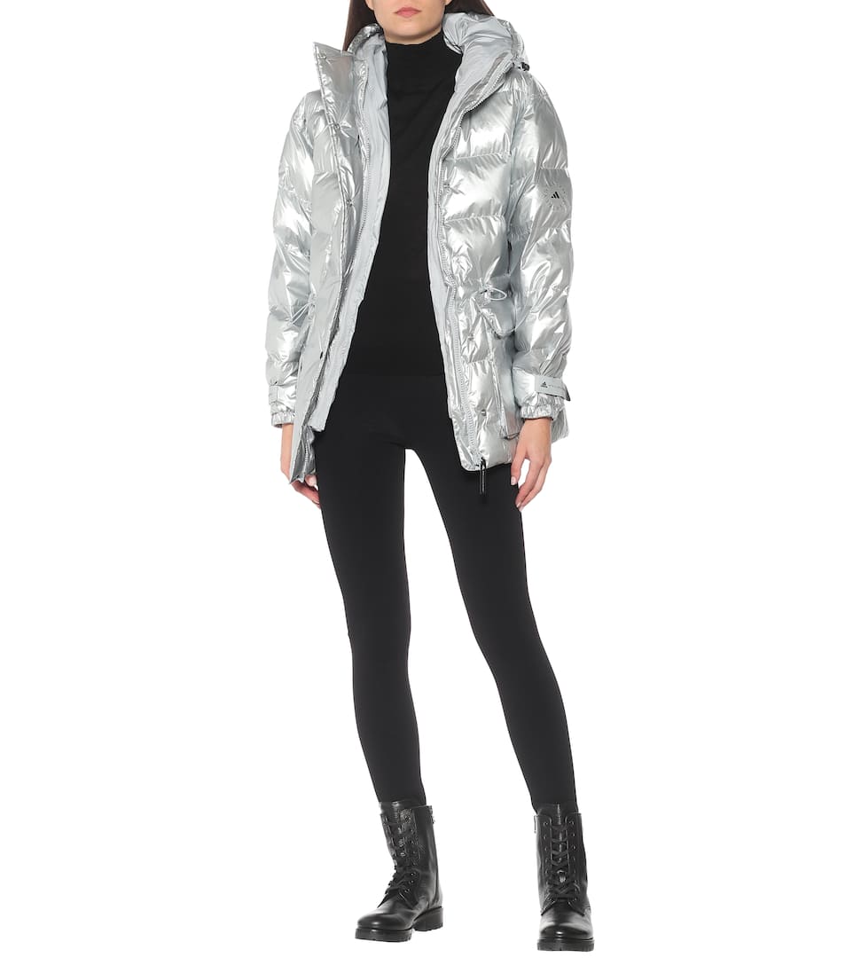 Hooded metallic puffer coat Hooded metallic puffer coat