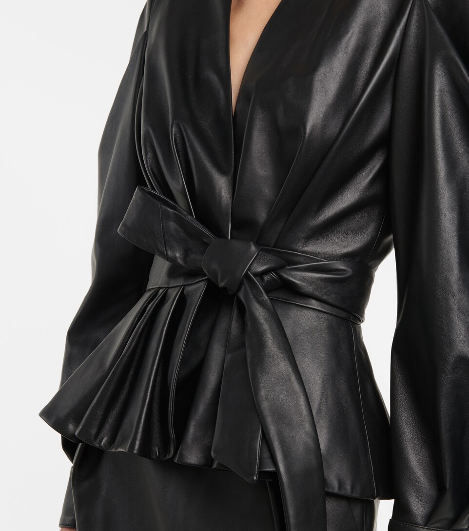 peplum leather