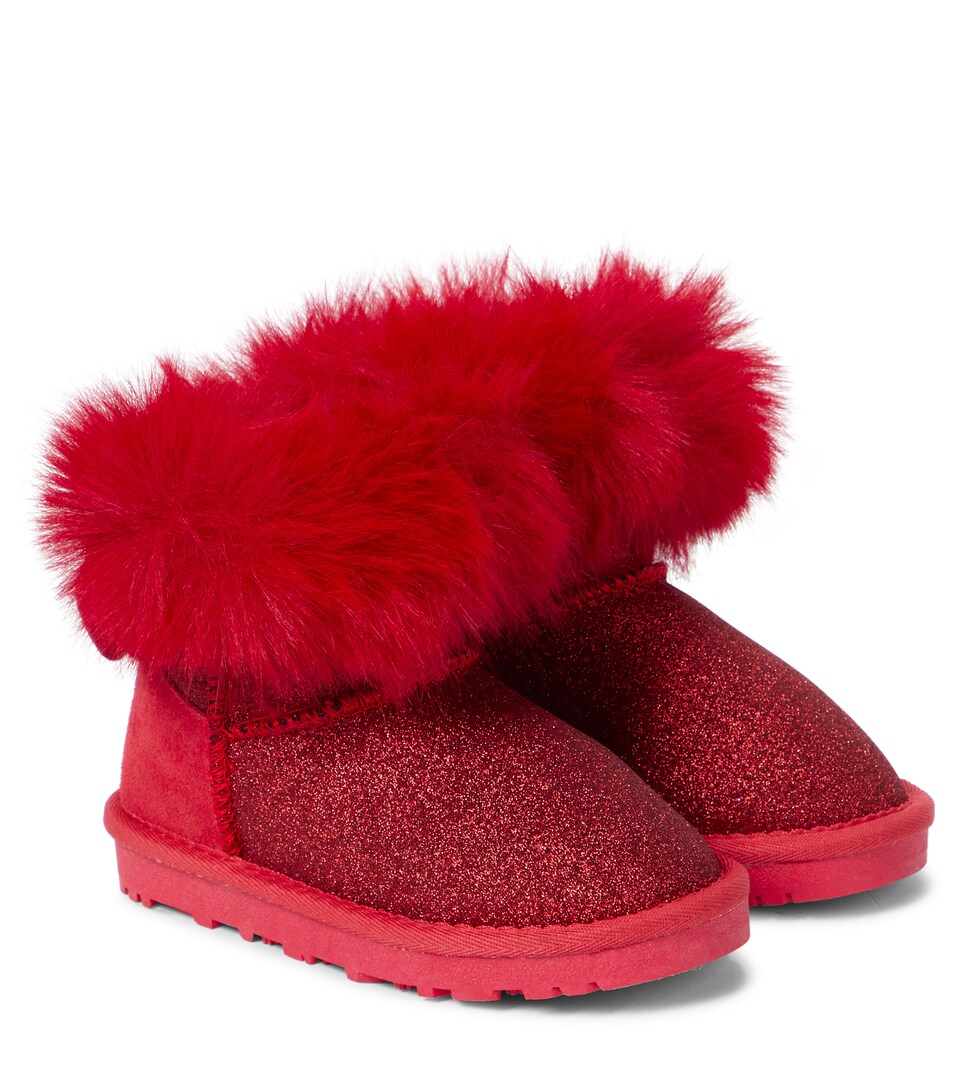 red fur lined boots