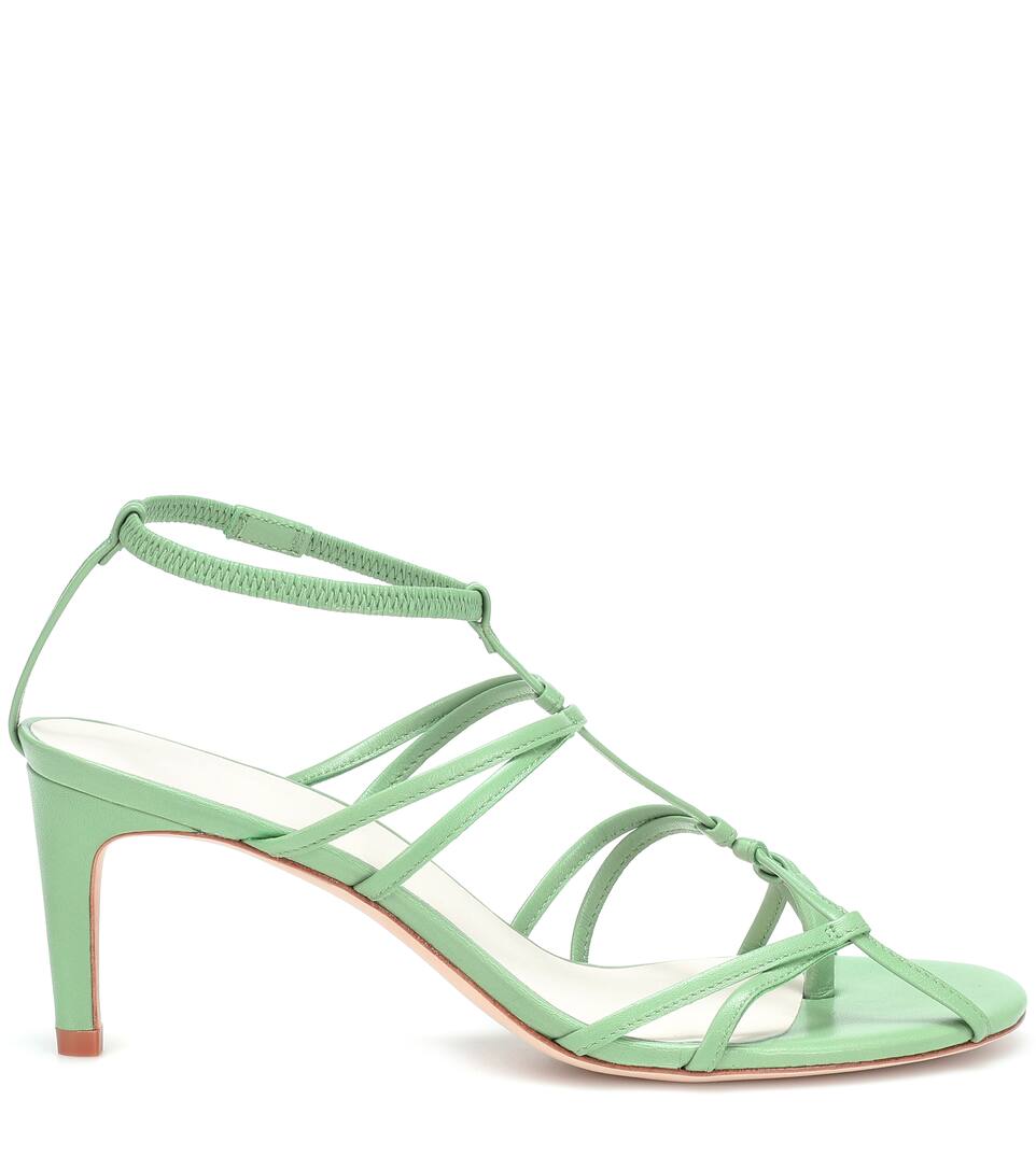 tibi leather flip flops