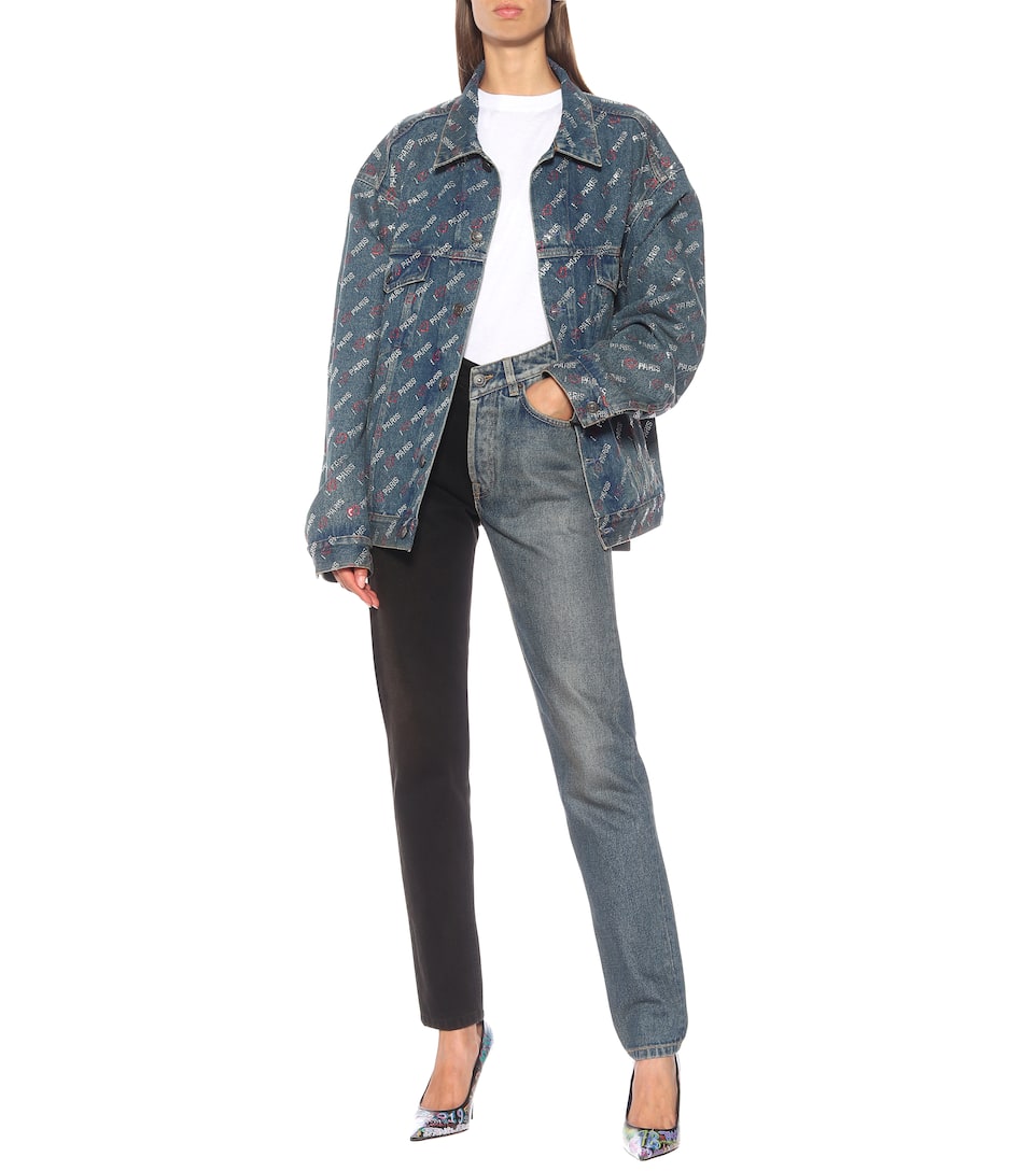 À Taille Haute Droit Balenciaga Jean mO80wvNn