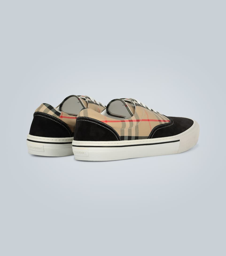 BURBERRY VINTAGE CHECK COLORBLOCKED SNEAKERS,P00433326