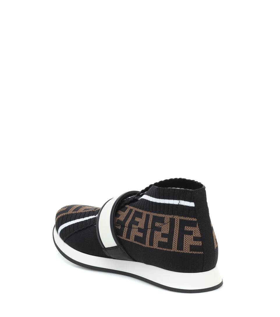 FENDI FF jacquard sneakers,P00436342