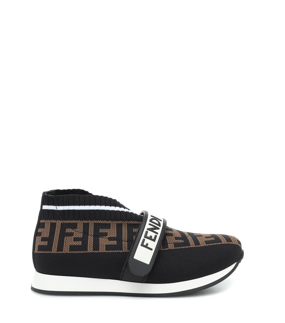 FENDI FF jacquard sneakers,P00436342