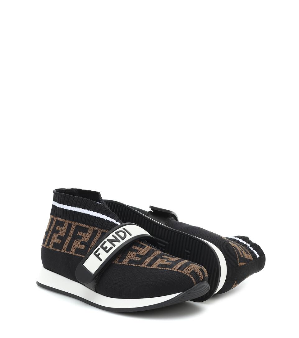 FENDI FF jacquard sneakers,P00436342