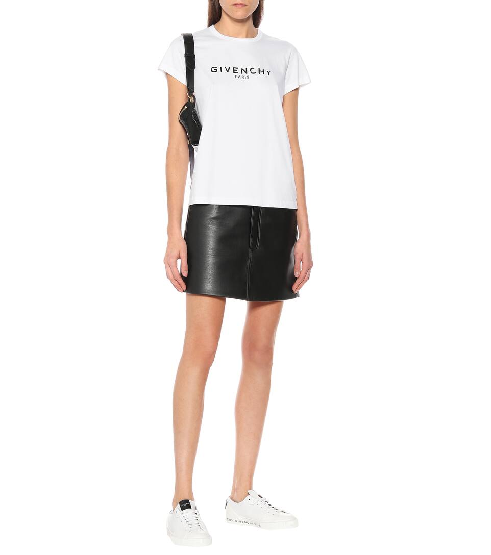 GIVENCHY VINTAGE LOGO COTTON T-SHIRT,P00446779