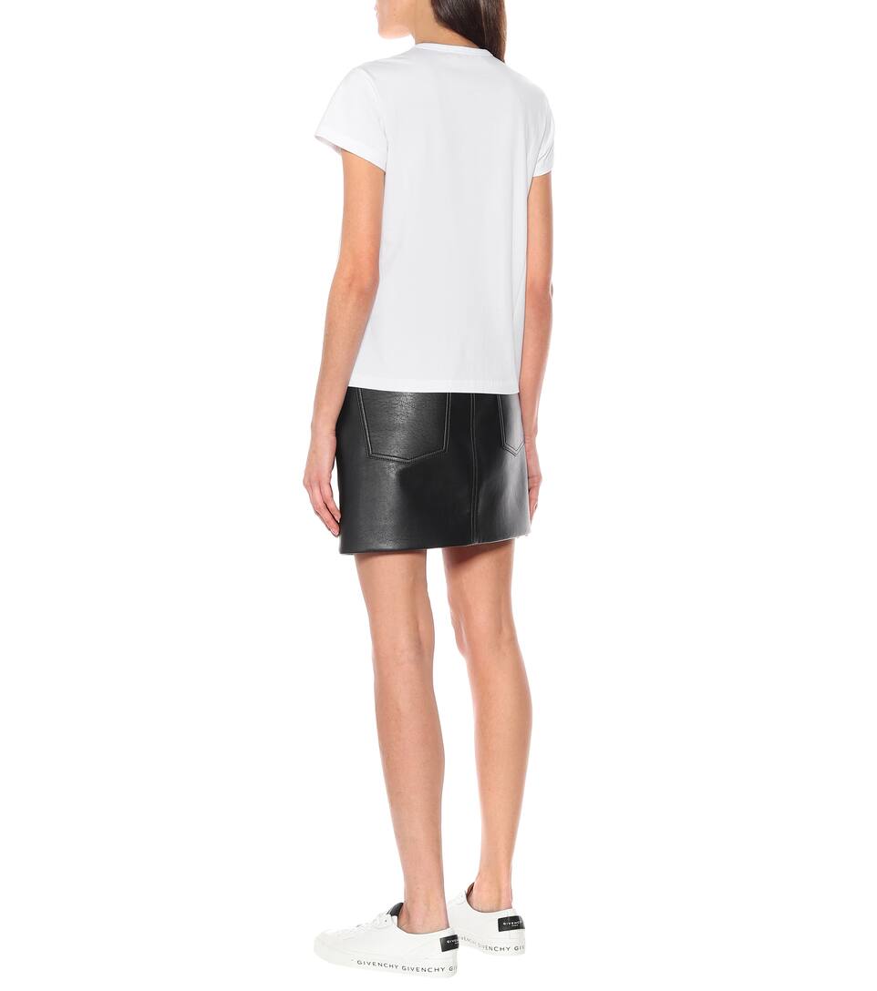 GIVENCHY VINTAGE LOGO COTTON T-SHIRT,P00446779