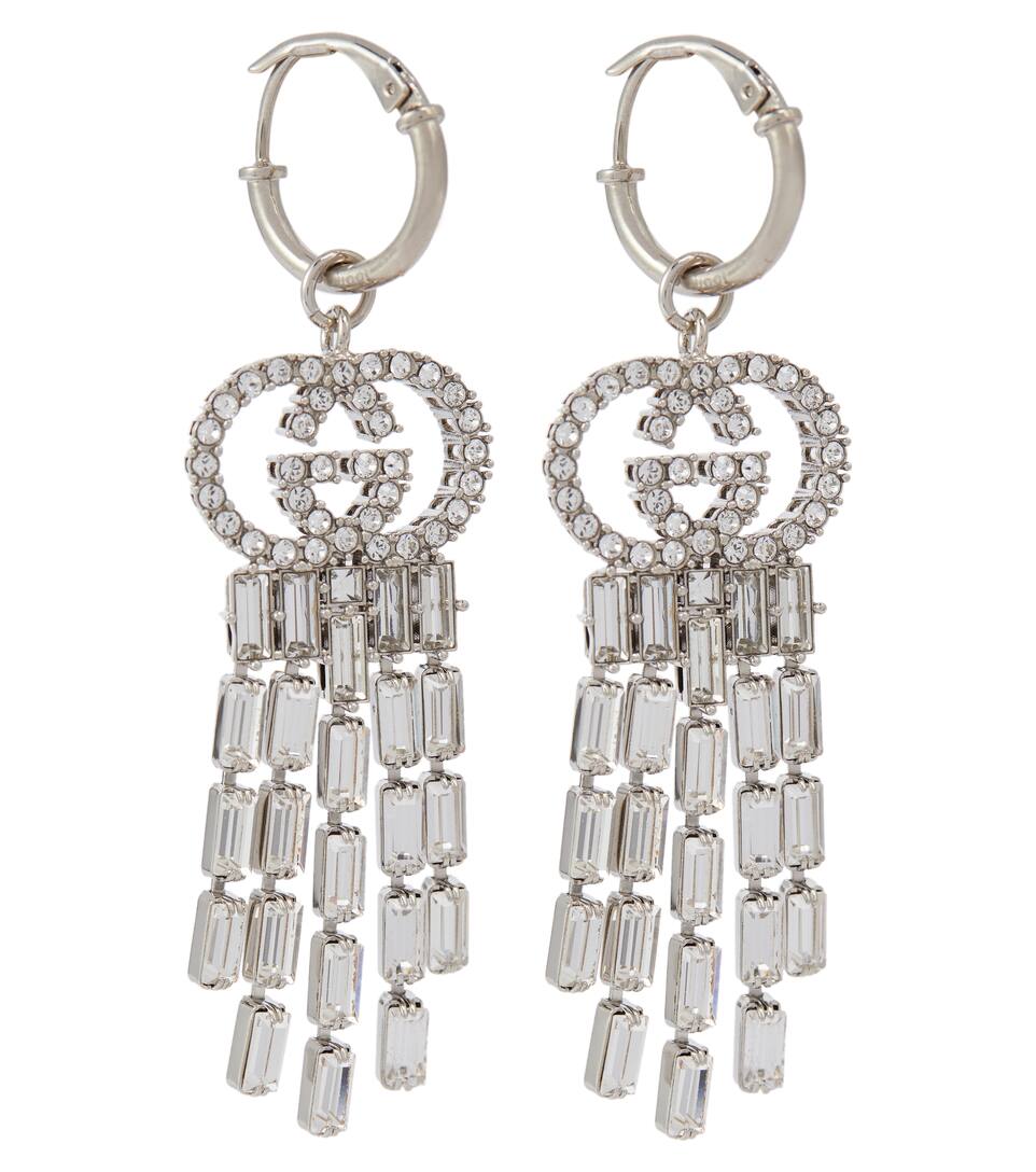 Gucci gg crystal drop earrings clearance