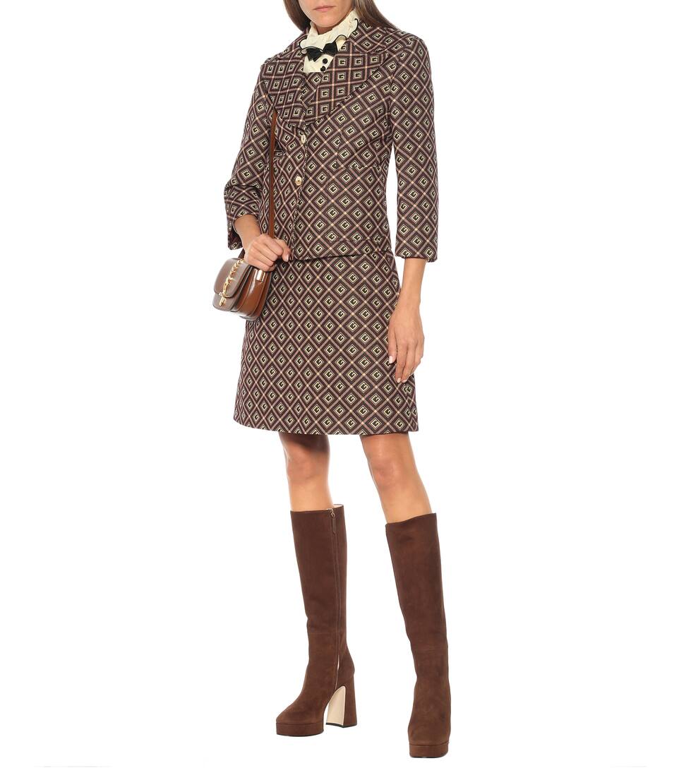 gucci suede knee high boots