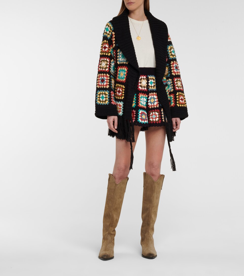 Alanui - Shorts Western Granny in cotone crochet | Mytheresa