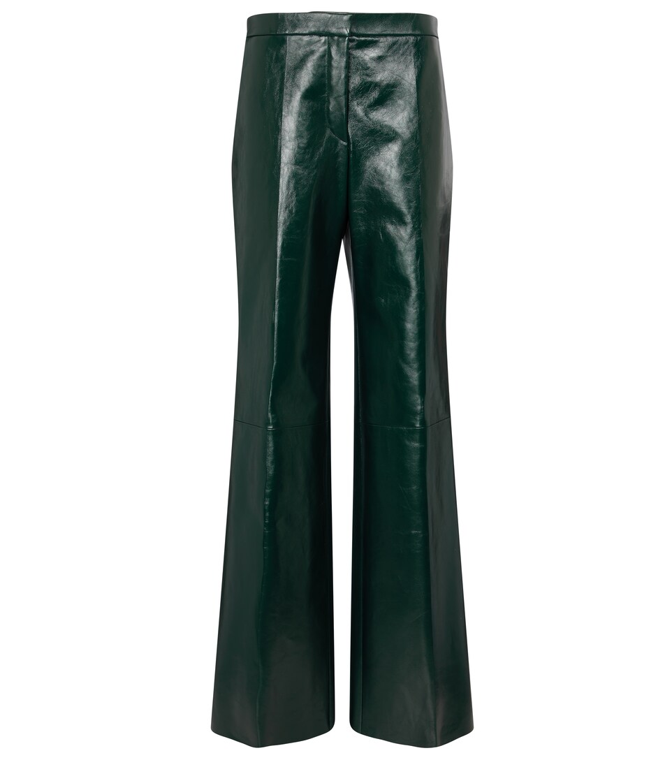 Jil Sander - High-rise leather wide-leg 