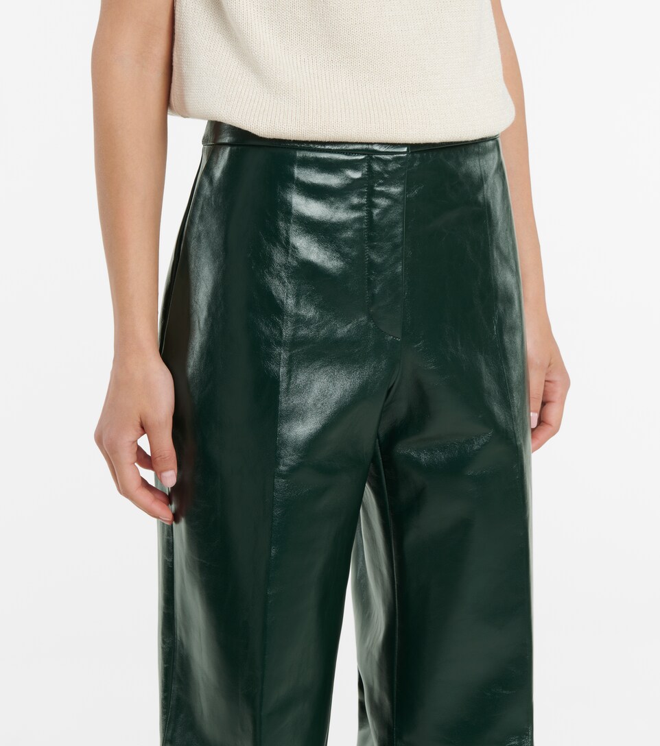 Jil Sander - High-rise leather wide-leg 