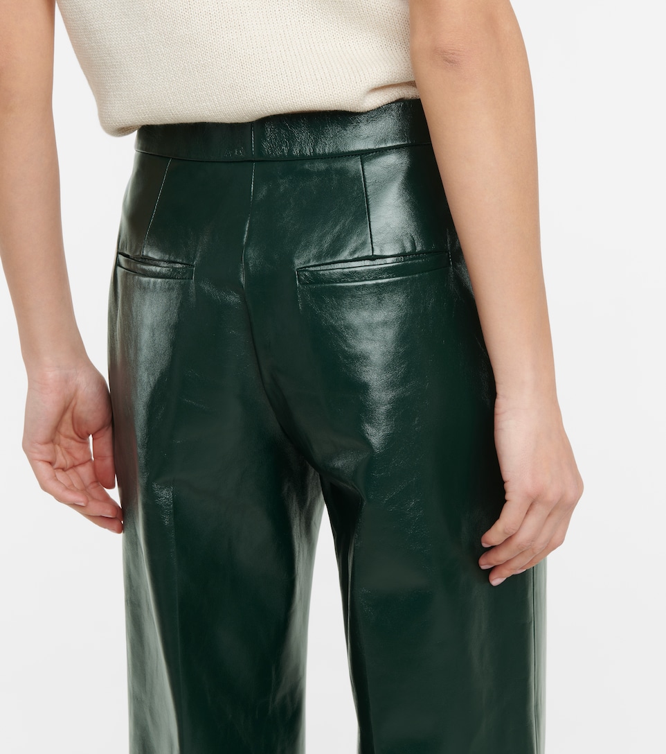 Jil Sander - High-rise leather wide-leg 
