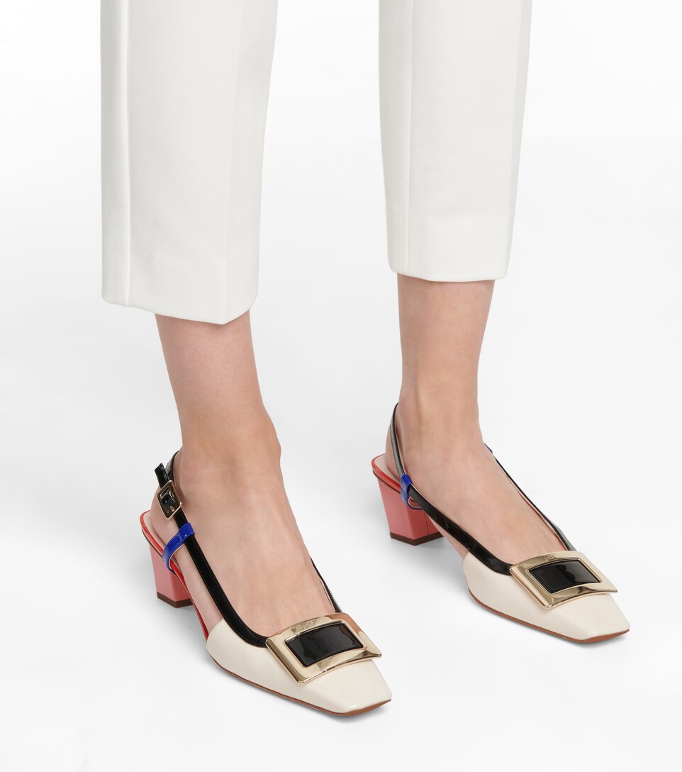 Belle Vivier leather slingback pumps 