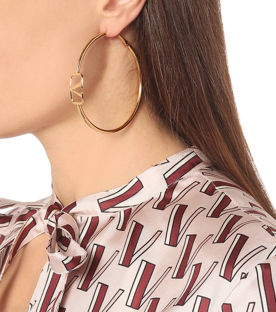 Valentino Garavani Vlogo Hoop Earrings Valentino Mytheresa