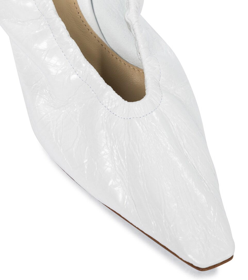 Bottega Almond leather pumps Mytheresa