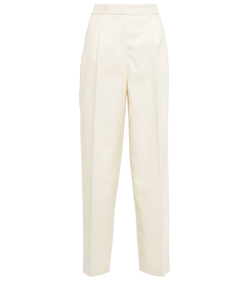 Jil Sander - High-rise cotton tapered 