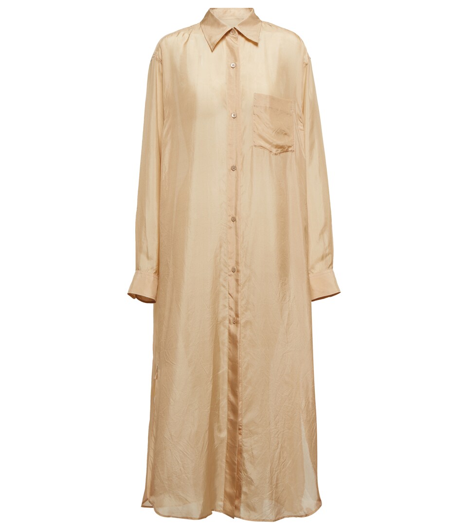 Dries Van Noten - Silk shirt maxi dress 