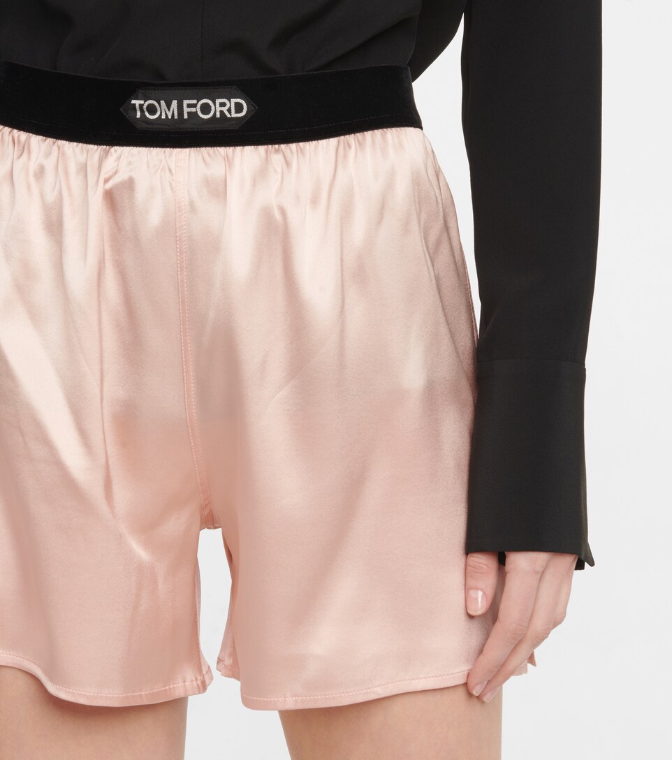 Tom Ford - High-rise silk-blend satin 