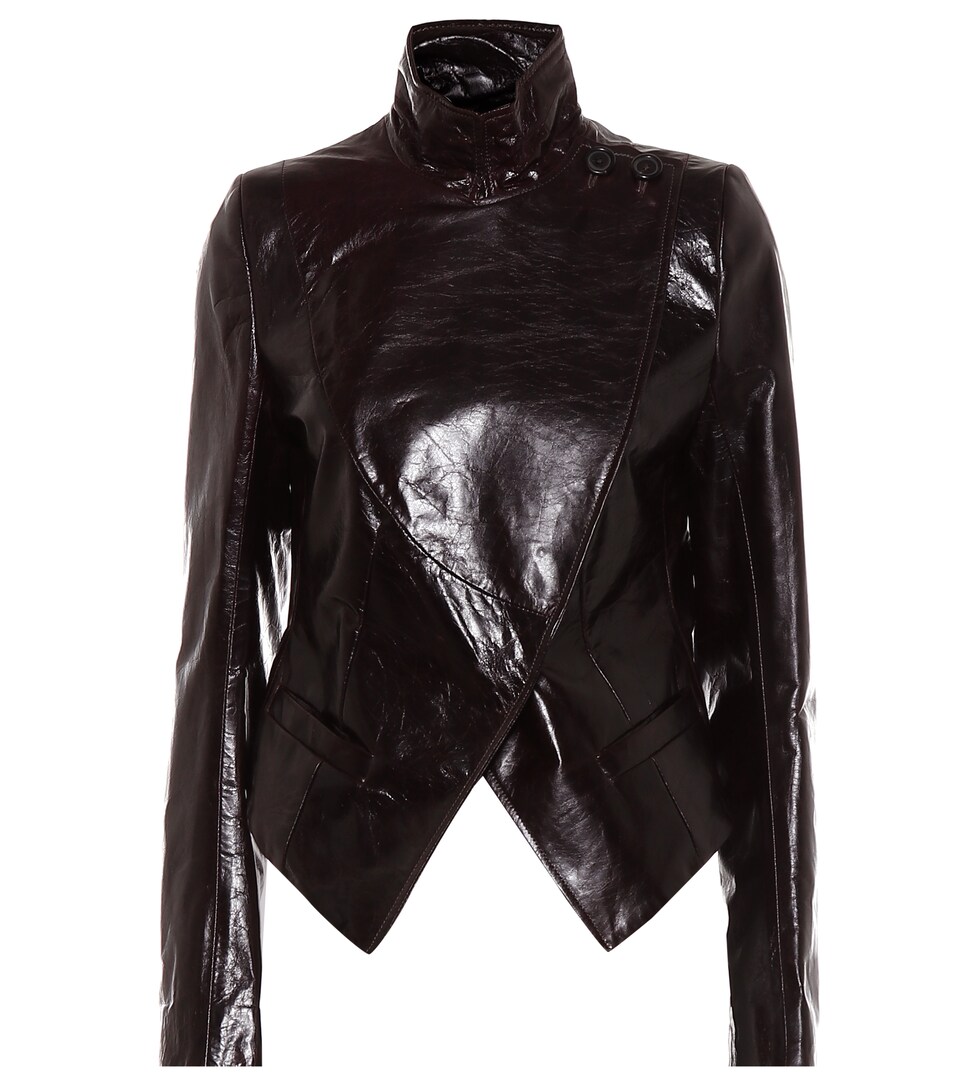ann demeulemeester leather jacket