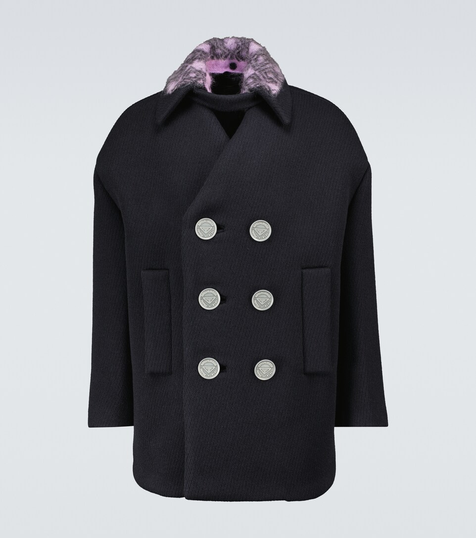 double breasted wool peacoat